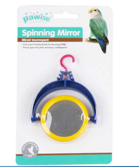 Brinquedo Pawise Espelho Giratório Para Pássaros – Cores Sortidas