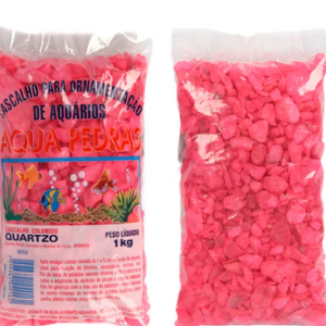 Substrato Para Aquários Aqua Pedras Cascalho De Quartzo Natural N02 Rosa