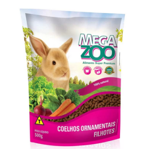 Ração Megazoo Para Coelhos Ornamentais Filhotes – 500g